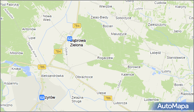 mapa Rogaczew, Rogaczew na mapie Targeo