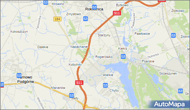 mapa Rogierówko, Rogierówko na mapie Targeo