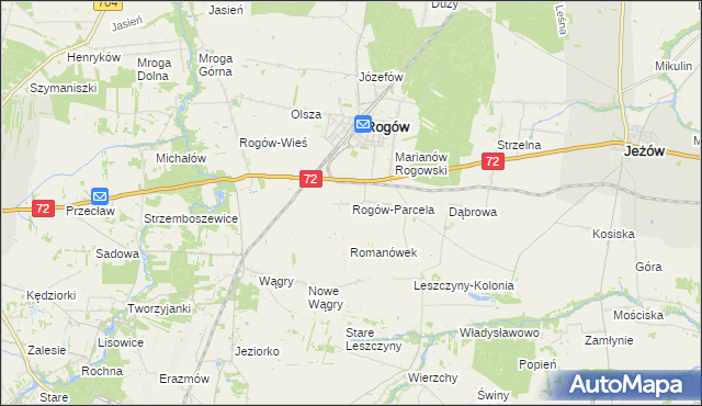 mapa Rogów-Parcela, Rogów-Parcela na mapie Targeo