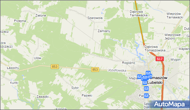 mapa Rogóźno-Kolonia, Rogóźno-Kolonia na mapie Targeo