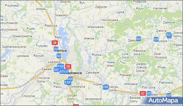 mapa Roków, Roków na mapie Targeo