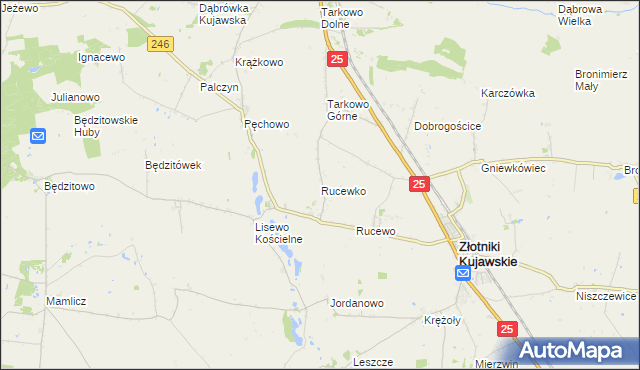 mapa Rucewko, Rucewko na mapie Targeo