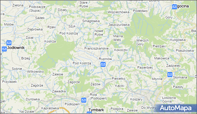 mapa Rupniów, Rupniów na mapie Targeo