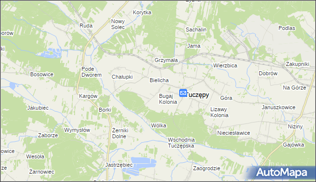 mapa Sieczków gmina Tuczępy, Sieczków gmina Tuczępy na mapie Targeo