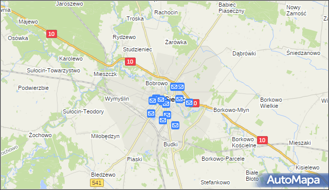 mapa Sierpc, Sierpc na mapie Targeo