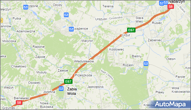 mapa Siestrzeń, Siestrzeń na mapie Targeo