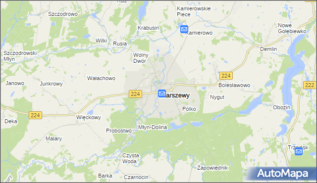 mapa Skarszewy powiat starogardzki, Skarszewy powiat starogardzki na mapie Targeo