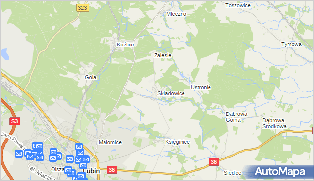 mapa Składowice, Składowice na mapie Targeo