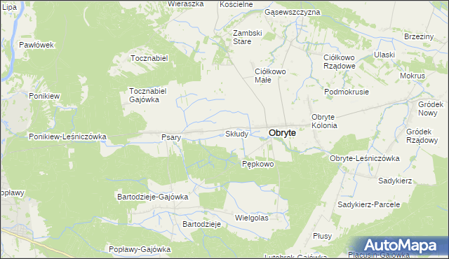 mapa Skłudy, Skłudy na mapie Targeo