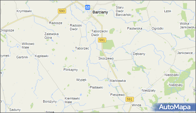 mapa Skoczewo, Skoczewo na mapie Targeo