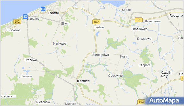 mapa Skrobotowo, Skrobotowo na mapie Targeo