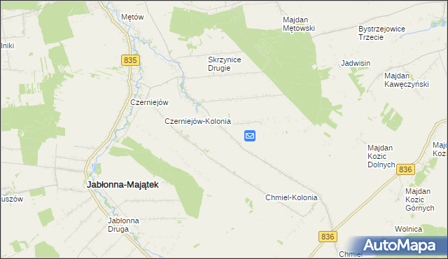 mapa Skrzynice-Kolonia, Skrzynice-Kolonia na mapie Targeo