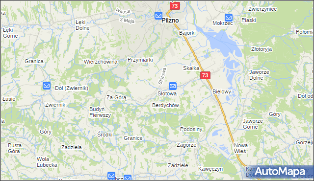 mapa Słotowa, Słotowa na mapie Targeo