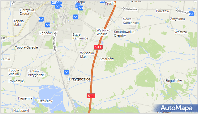 mapa Smardów, Smardów na mapie Targeo