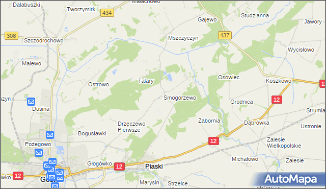 mapa Smogorzewo gmina Piaski, Smogorzewo gmina Piaski na mapie Targeo