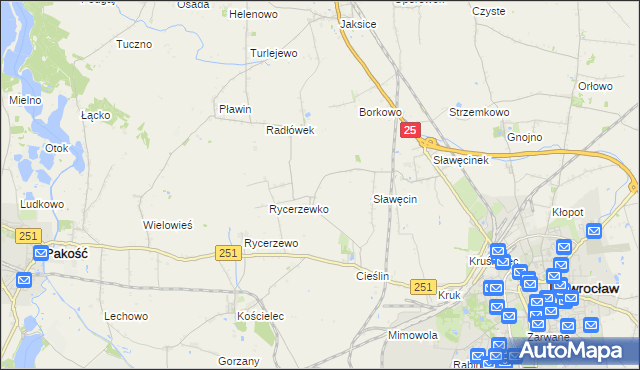 mapa Sójkowo gmina Inowrocław, Sójkowo gmina Inowrocław na mapie Targeo