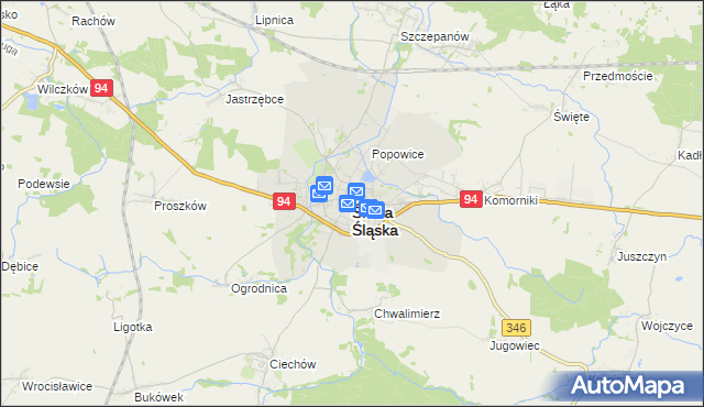 mapa Środa Śląska, Środa Śląska na mapie Targeo