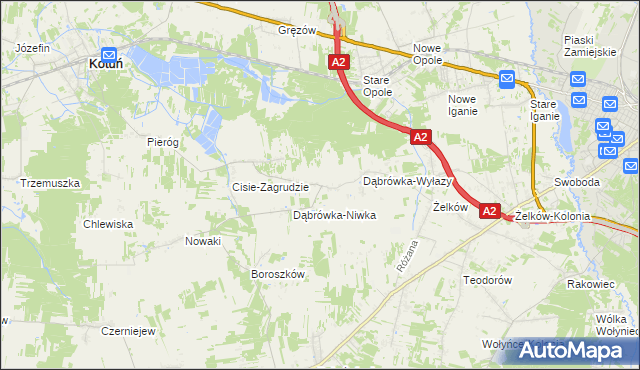 mapa Stara Dąbrówka, Stara Dąbrówka na mapie Targeo