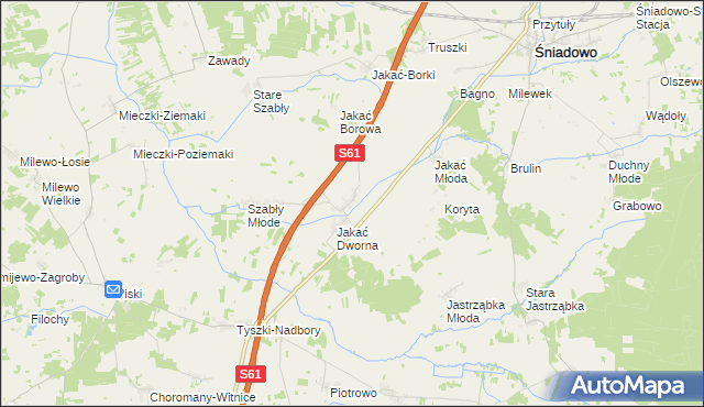 mapa Stara Jakać, Stara Jakać na mapie Targeo