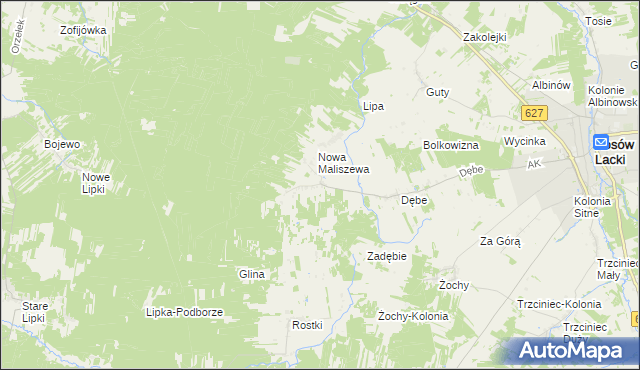 mapa Stara Maliszewa, Stara Maliszewa na mapie Targeo