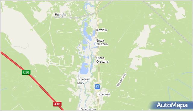 mapa Stara Oleszna, Stara Oleszna na mapie Targeo