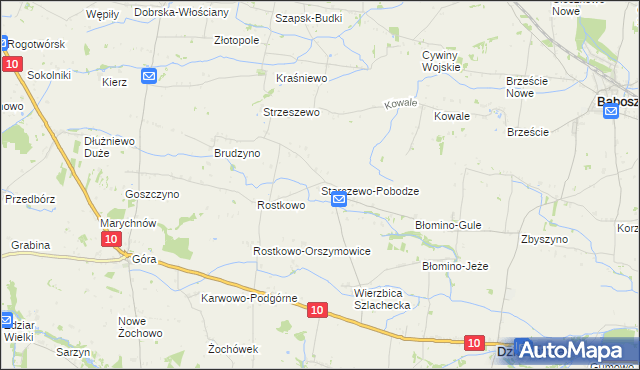 mapa Starczewo-Pobodze, Starczewo-Pobodze na mapie Targeo