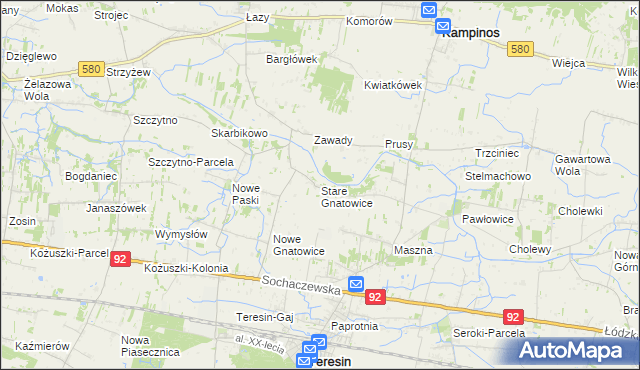 mapa Stare Gnatowice, Stare Gnatowice na mapie Targeo