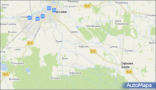 mapa Stępków, Stępków na mapie Targeo