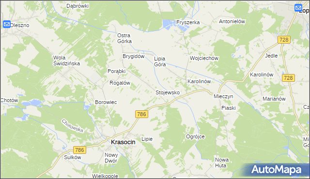 mapa Stojewsko, Stojewsko na mapie Targeo