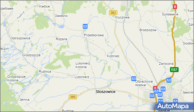 mapa Stoszowice Kolonia, Stoszowice Kolonia na mapie Targeo