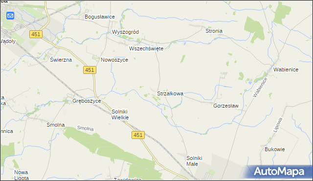 mapa Strzałkowa, Strzałkowa na mapie Targeo