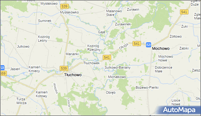 mapa Sulkowo Rzeczne, Sulkowo Rzeczne na mapie Targeo