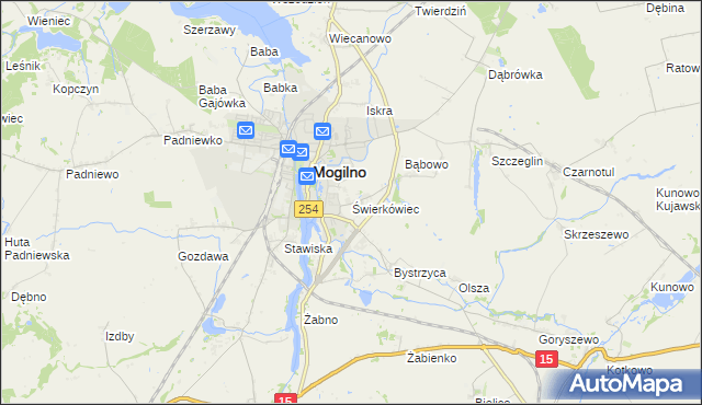 mapa Świerkówiec, Świerkówiec na mapie Targeo