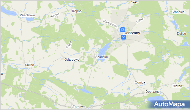 mapa Szadzko, Szadzko na mapie Targeo