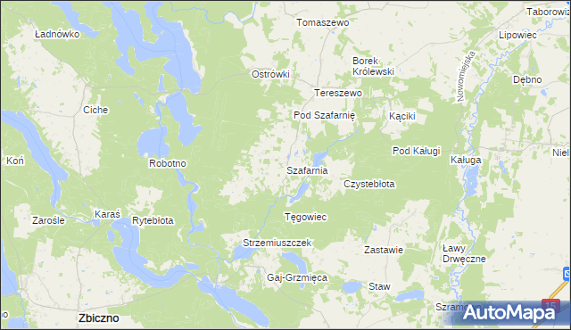 mapa Szafarnia gmina Kurzętnik, Szafarnia gmina Kurzętnik na mapie Targeo