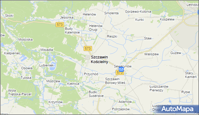 mapa Szczawinek, Szczawinek na mapie Targeo