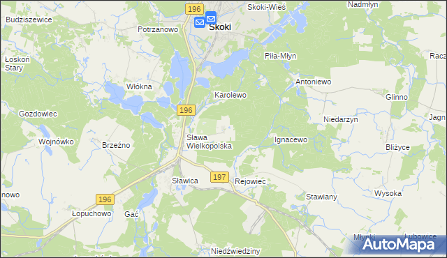 mapa Szczodrochowo gmina Skoki, Szczodrochowo gmina Skoki na mapie Targeo