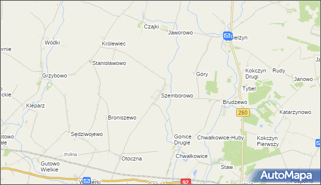 mapa Szemborowo, Szemborowo na mapie Targeo