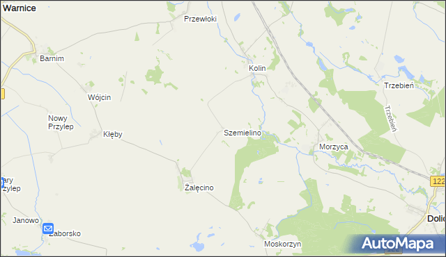 mapa Szemielino, Szemielino na mapie Targeo