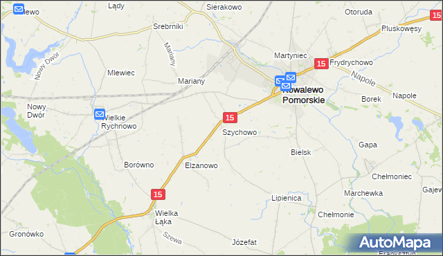 mapa Szychowo, Szychowo na mapie Targeo