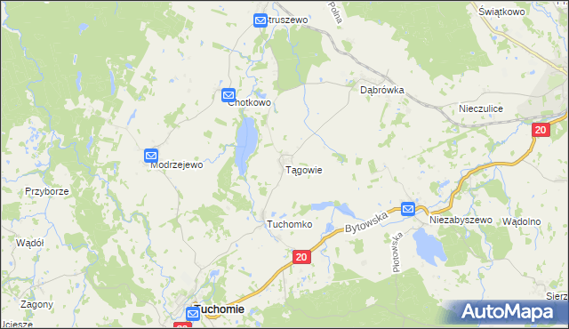 mapa Tągowie, Tągowie na mapie Targeo