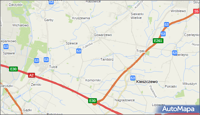 mapa Tanibórz, Tanibórz na mapie Targeo