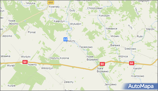 mapa Taraskowo, Taraskowo na mapie Targeo