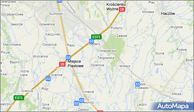 mapa Targowiska, Targowiska na mapie Targeo