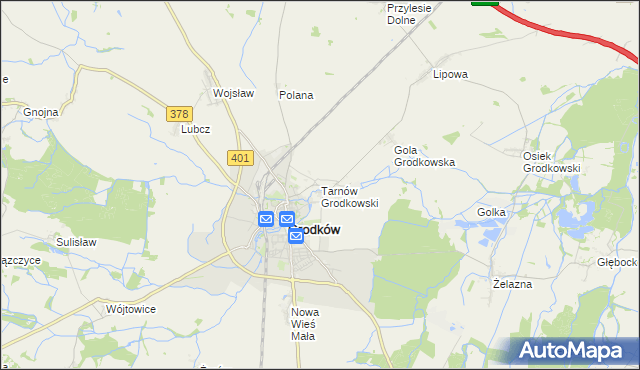 mapa Tarnów Grodkowski, Tarnów Grodkowski na mapie Targeo