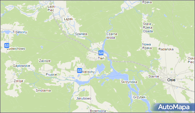 mapa Tleń, Tleń na mapie Targeo