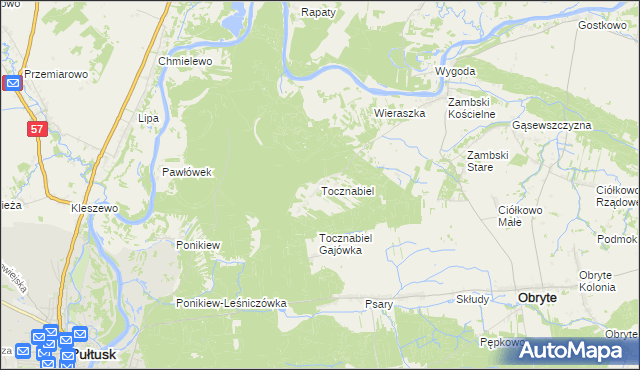 mapa Tocznabiel, Tocznabiel na mapie Targeo