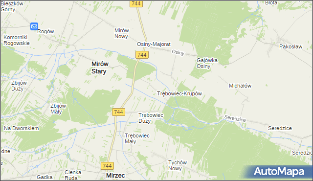 mapa Trębowiec-Krupów, Trębowiec-Krupów na mapie Targeo