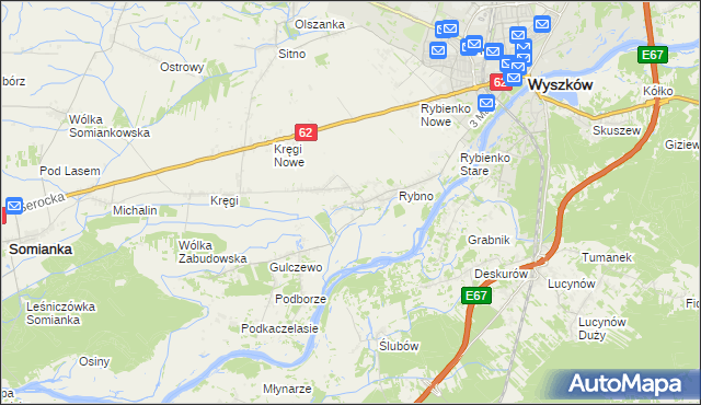 mapa Tulewo Górne, Tulewo Górne na mapie Targeo