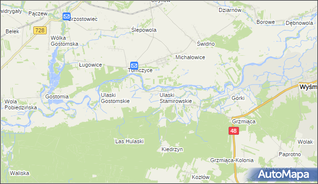 mapa Ulaski Stamirowskie, Ulaski Stamirowskie na mapie Targeo